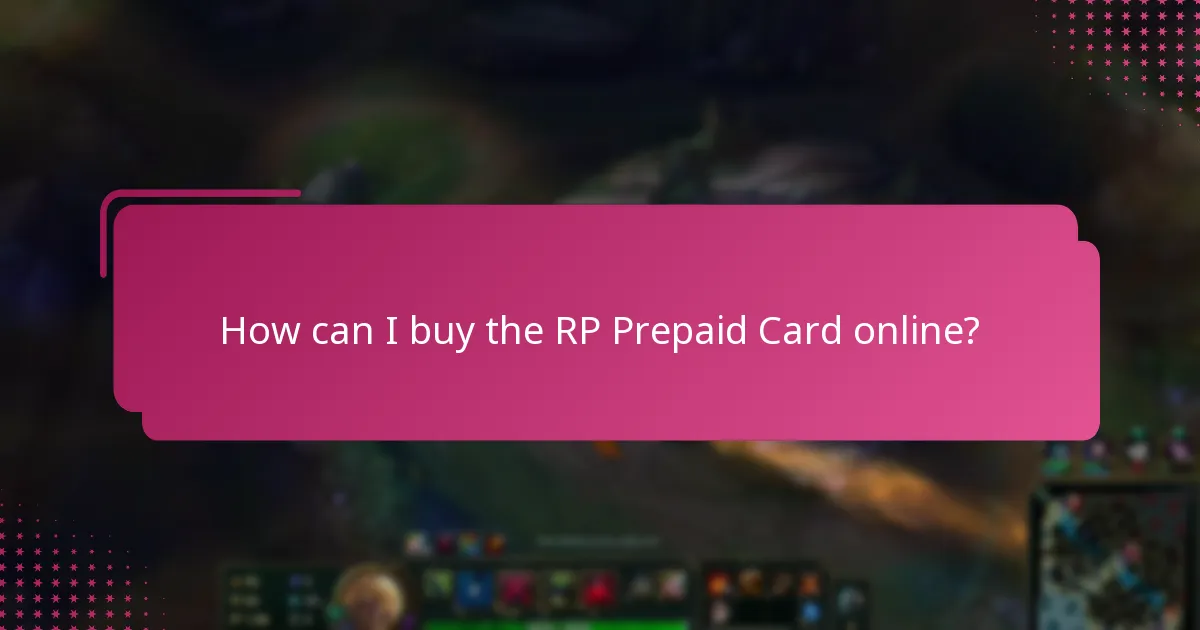 How can I buy the RP Prepaid Card online?