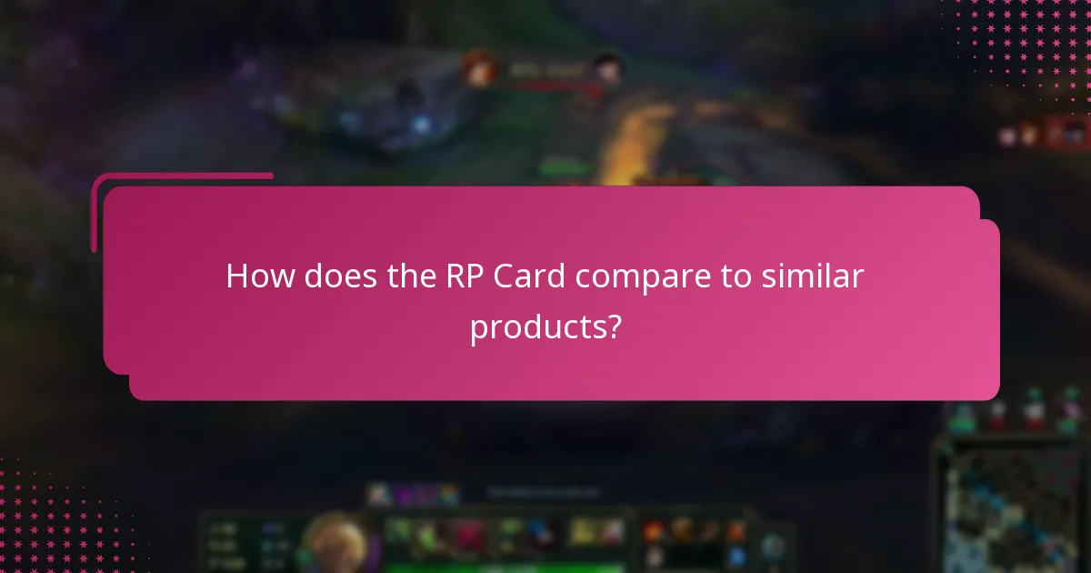 How does the RP Card compare to similar products?